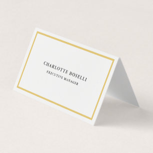Goldene Farbgrenzen Weiße Minimalistische Professi Visitenkarten