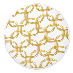 Goldene Faux-Folie-Kreis-Kritzel-Kunst Glamour mod Keramikknauf
