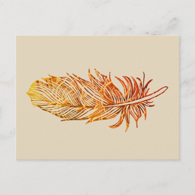 Goldene Feder Postkarte (Vorderseite)