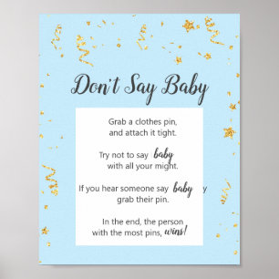 Goldene Feier auf Blue Don't Say Baby Game Poster