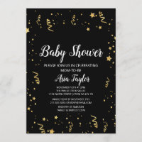 Goldene Feier zur Black Calligraphy Baby Dusche