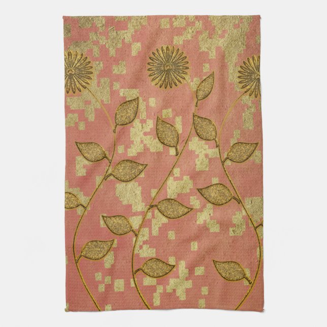 Goldene Feiertagssaison Geschirrtuch (Vertikal)