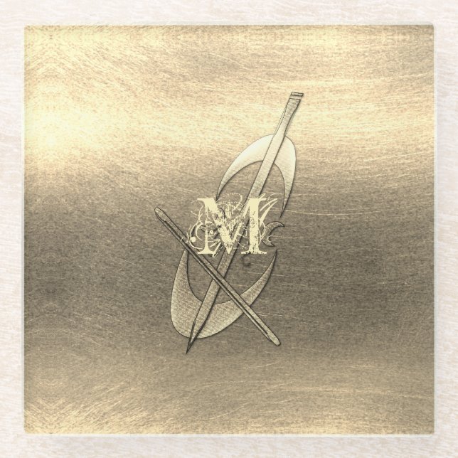 Goldene Feiertagssaison Glasuntersetzer (Vorderseite)