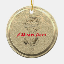 Goldene Feiertagssaison Keramik Ornament