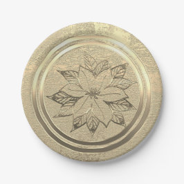 Goldene Feiertagssaison Pappteller