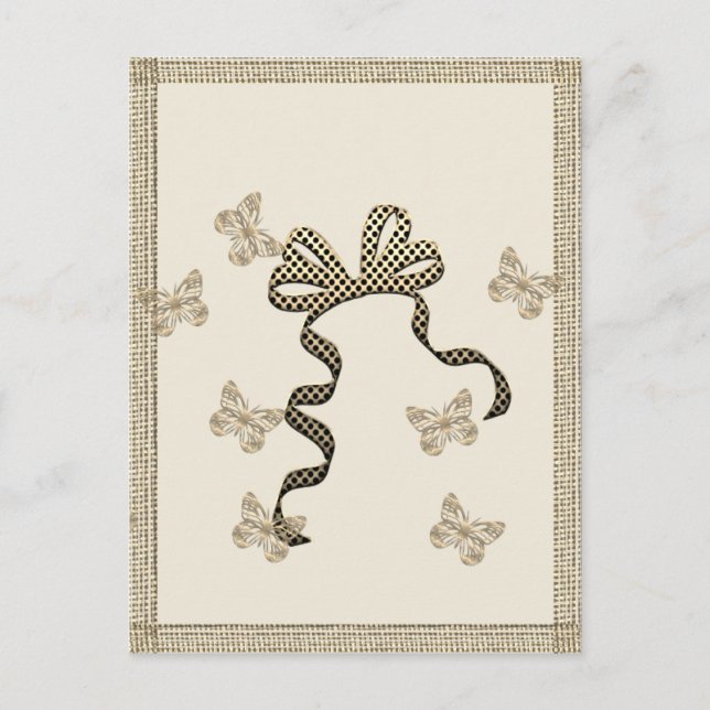 Goldene Feiertagssaison Postkarte (Vorderseite)