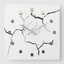 Goldene Feiertagssaison Quadratische Wanduhr