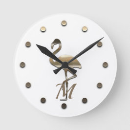 Goldene Feiertagssaison Runde Wanduhr