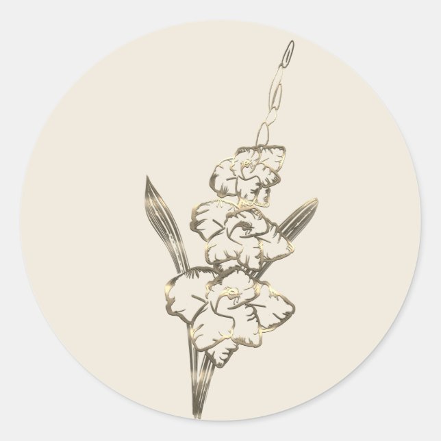 Goldene Feiertagssaison Runder Aufkleber (Vorderseite)