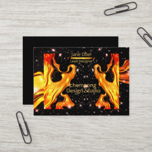 Goldene Flamme – Künstlerischer Unternehmer Opulen Visitenkarte