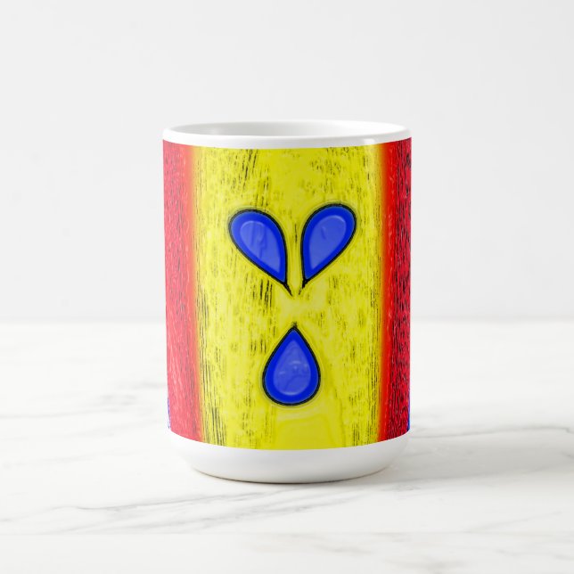 Goldene Flammenkunst Kaffeetasse (Mittel)