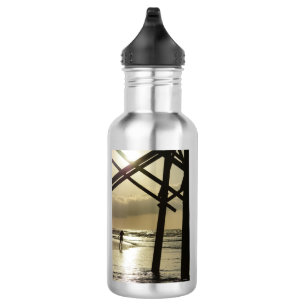 Goldene Flanke Wasser Flasche Edelstahlflasche