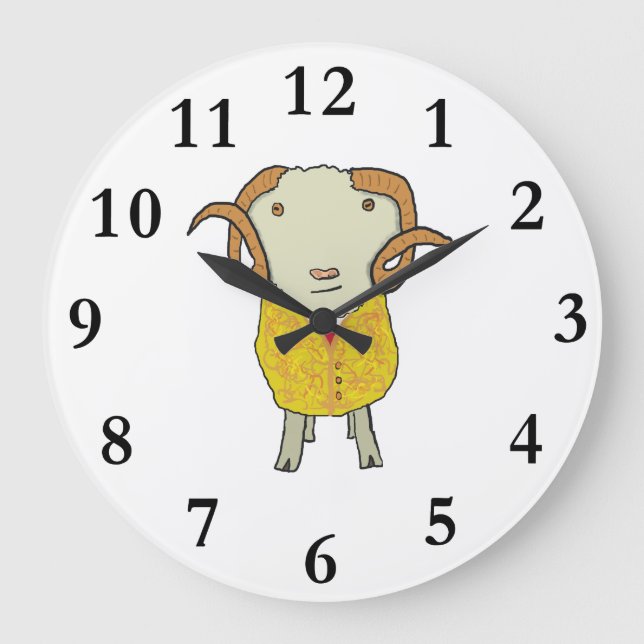 Goldene Fleece Große Wanduhr (Vorderseite)