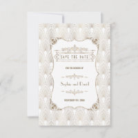 Goldene Fleur-de-lis Great Gatsby 20er Jahre Hochz