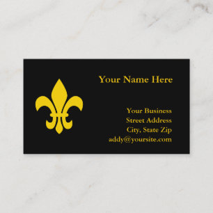 Goldene Fleur de Lis Visitenkarte