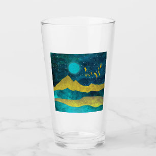 Goldene Flock Glas