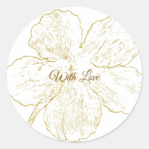 Goldene Florale Linienkunst Botanik