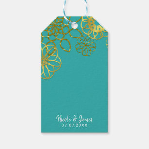Goldene Florale Mandalas Hochzeit Brautparty Geschenkanhänger