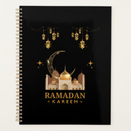 Goldene Florale Ramadan Kareem-Feier Planer