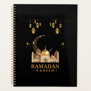 Goldene Florale Ramadan Kareem-Feier Planer