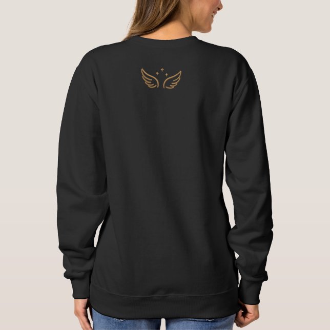 Goldene Flügel Besticktes Sweatshirt (Rückseite)