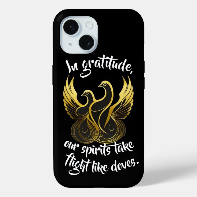Goldene Flügel der Dankbarkeit Case-Mate iPhone Hülle (Rückseite)