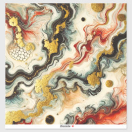 Goldene Flüsse Aufkleber