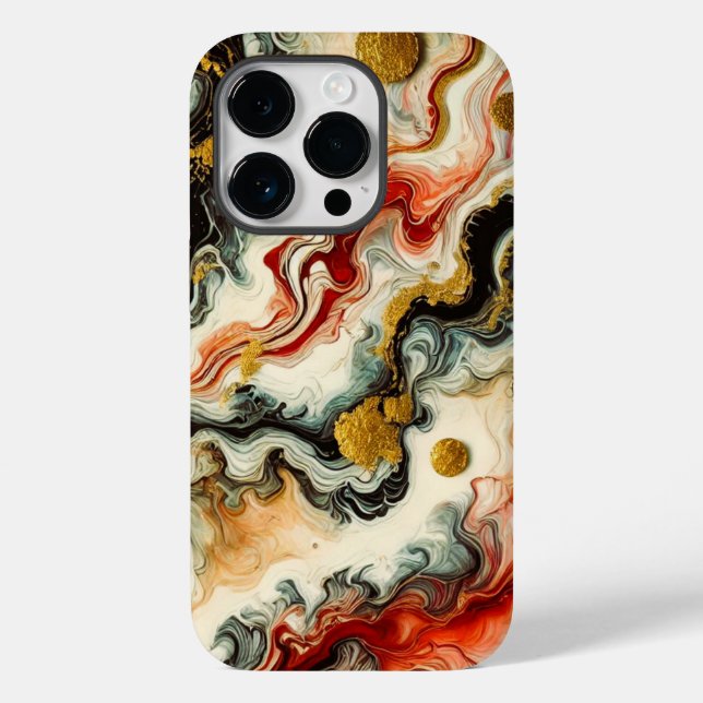 Goldene Flüsse Case-Mate iPhone 14 Pro Hülle (Rückseite)