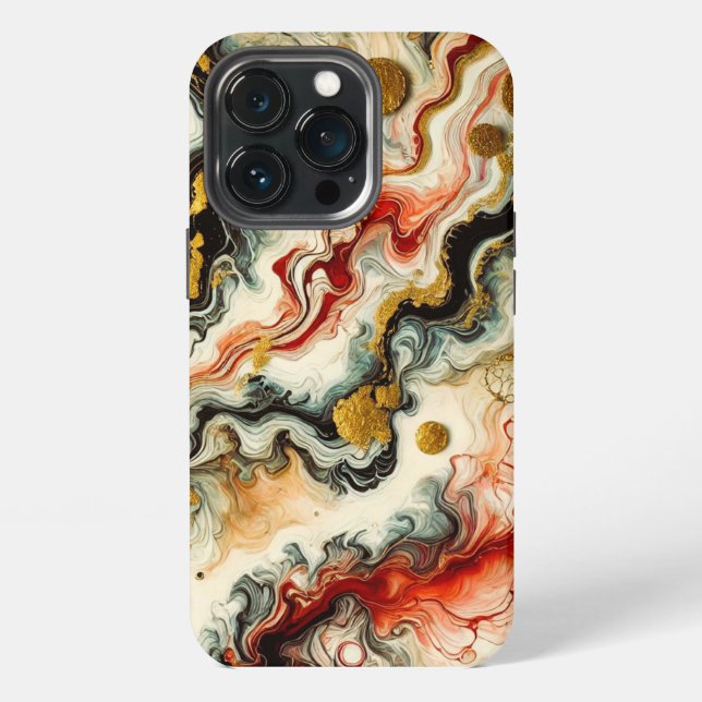 Goldene Flüsse iPhone 13 Pro Hülle (Hinten)