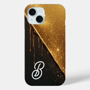 Goldene Flüssigkeit tropft mit glitzernden Partike Case-Mate iPhone Hülle