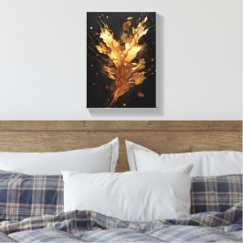 Goldene Flussmetallische Spritze Leinwanddruck