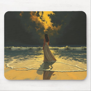Goldene Flut der Einsamkeit   Himmelsgezeiten Mousepad