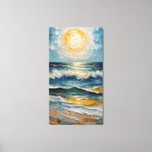 Goldene Flut: Impressionistischer Ozean-Sonnenunte