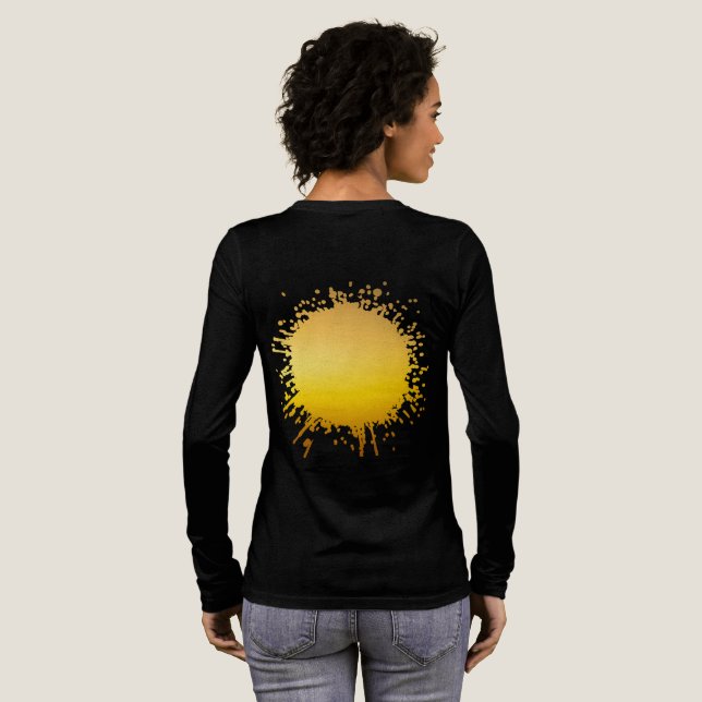 Goldene Flut Tri-Blend Shirt (Voller Rückseite)