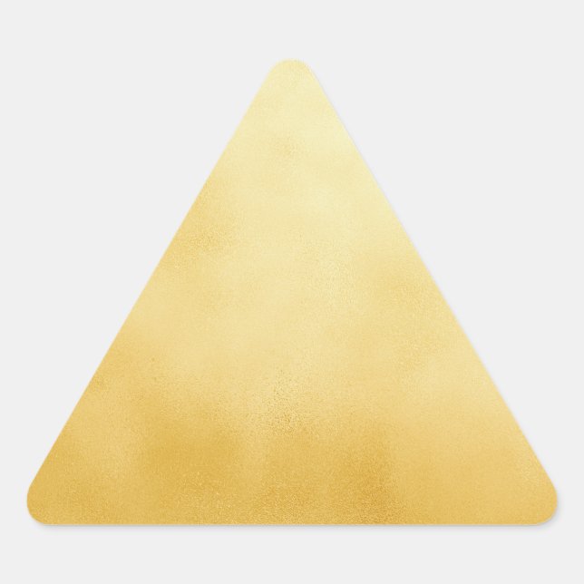 Goldene Fohlen Imitate Gold Dreieckiger Aufkleber (Vorderseite)