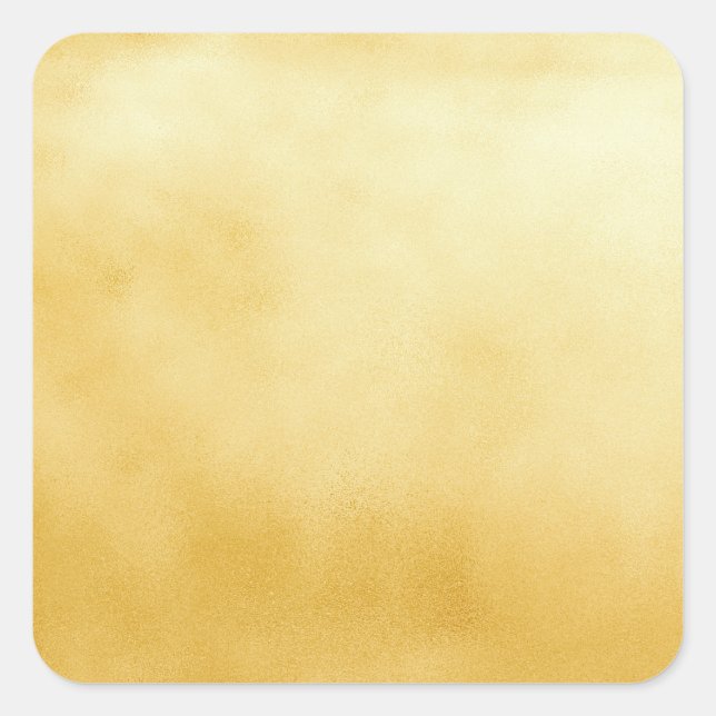 Goldene Fohlen Imitate Gold Quadratischer Aufkleber (Vorderseite)