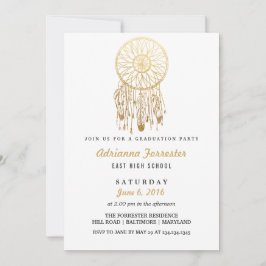 Goldene Foil Bohemisch Dream Catcher Graduation Pa Einladung
