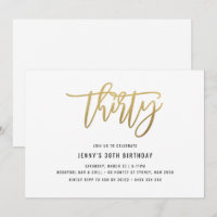 Goldene Foil-Effekt 30. Geburtstagsfeier