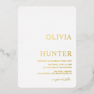 Goldene Foil Einladung