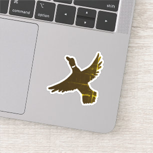 Goldene Foil-Kunstfliegerente Aufkleber