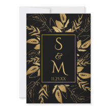 Goldene Foliage | Elegante Gold Black Wedding