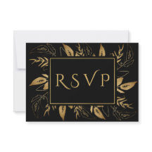 Goldene Foliage | Elegante Gold Black Wedding