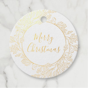 Goldene Folien-Winterbeeren Geschenkanhänger