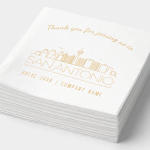 Goldene Fossilien Custom San Antonio Event Napkins Servietten Mit Folie