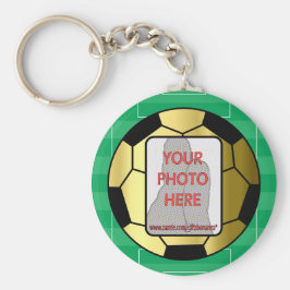 Goldene Foto-Fußball-Schlüsselanhänger Schlüsselanhänger
