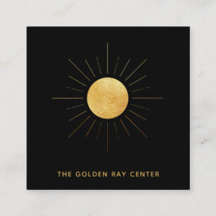 *~* Goldene FotolSonne + Goldenes Rays Spirituelle Quadratische Visitenkarte