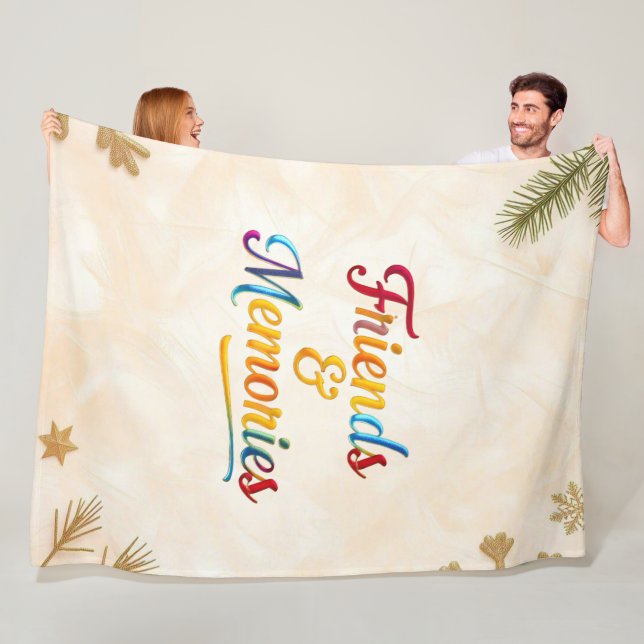 "Goldene Freundschaftsmomente" Fleecedecke (Beispiel)