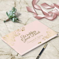 Goldene Frills auf Rosa Rosa Hochzeit