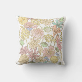 goldene Frühlingsflorchen im Vintagen Stil Pillow Kissen