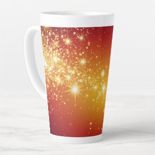 Goldene funkelnde Sterne Milchtasse